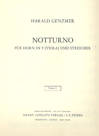Notturno fr Horn und Streicher Violine 2