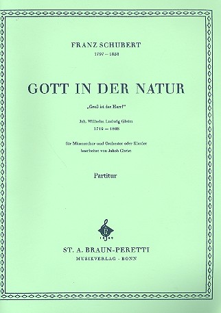 Gott in der Natur fr Mnnerchor und Orchester Partitur (dt)