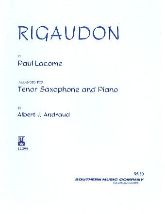 Rigaudon for tenor saxophone and piano