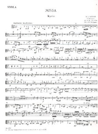 Messe c-Moll KV427 fr Soli, Chor und Orchester Viola