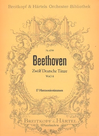 12 deutsche Tnze WoO8 fr Orchester Harmonie