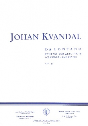 Da lontano op.32 for alto flute (clarinet) and piano score and 2 parts