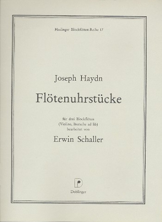 Fltenuhrstcke fr 3 Melodieinstrumente Partitur