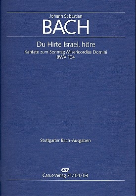 Du Hirte Israel hre Kantate Nr.104 BWV104 Klavierauszug (dt/en)