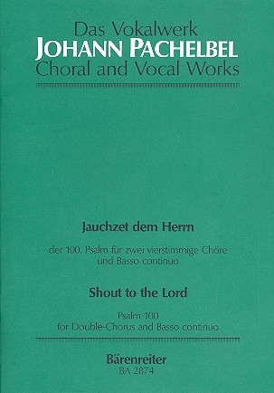 Jauchzet dem Herrn fr gem Chor (SSAATTBB) und Bc Partitur (dt/en)
