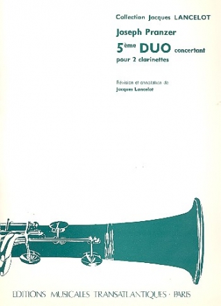 Duos concertants vol.5 pour 2 clarinettes partition