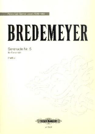 Serenade 5 fr Flte, Horn, Posaune, Vc und Kb, Schlagzeug, Gitarre und Klavier Partitur