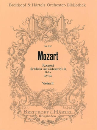 Konzert Nr. 18 B-Dur KV456 fr Klavier und Orchester Violine 2