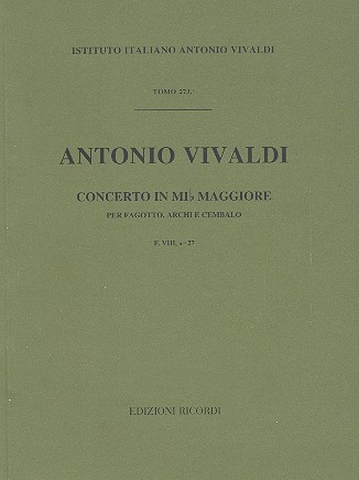 Concerto mi bemol maggiore per fagotto e archi partitura