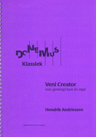 Veni creator for mixed chorus and organ score