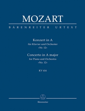 Konzert A-Dur KV414 fr Klavier und Orchester Studienpartitur