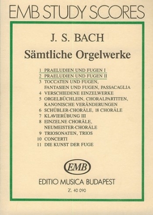 Smtliche Orgelwerke Band 1 Prludien und Fugen Studienpartitur