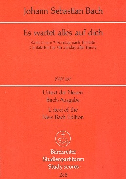 Es wartet alles auf dich Kantate Nr.187 BWV187 Studienpartitur