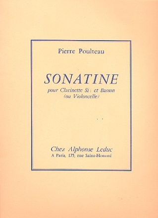 Sonatine pour clarinette et basson (violoncelle)