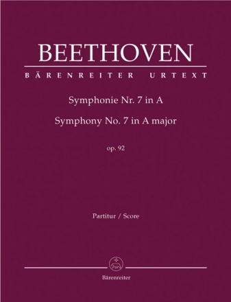 Sinfonie A-Dur Nr.7 op.92 fr Orchester Partitur