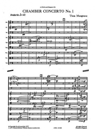 CHAMBER CONCERTO NO.1 - SCORE