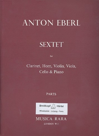 Sextett für Klarinette, Horn, Violine, Viola, Violoncello und Klavier Stimmen