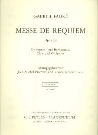 Requiem op.48 fr Soli (S, Bar), Chor und Orchester Kontrabass