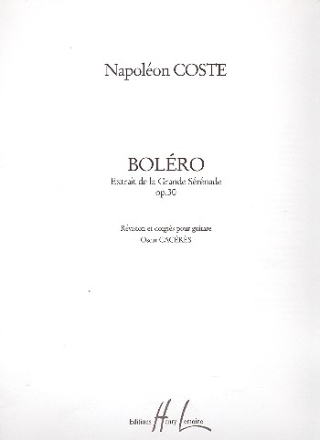 Bolero extrait de la grande srnade op.30 pour guitare