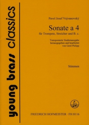 Sonate a 4 fr Trompete, 3 Violinen, Viola, Violoncello, Kontrabass und Bc Stimmensatz