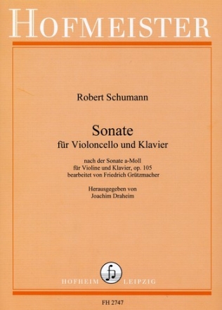 Sonate a-Moll op.105 fr Violine und Klavier fr Violoncello und Klavier