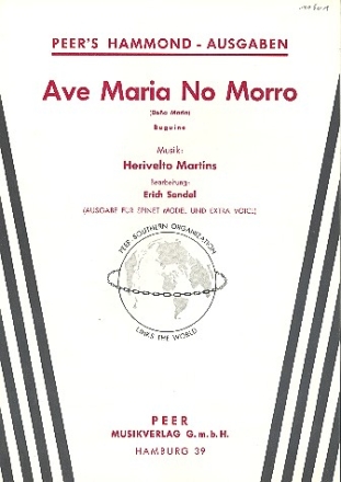 Ave Maria no morro Einzelausgabe fr E-Orgel Dona Maria