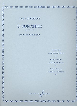 SONATINE OP.19,2  pour violon et piano