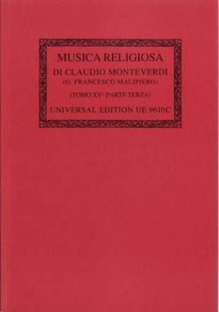 Musica religiosa Band 15 Teil 3
