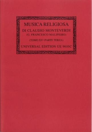 Musica religiosa Band 15 Teil 3