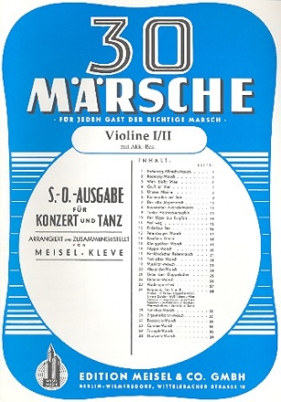 30 Mrsche  fr Salonorchester Violine 1/2