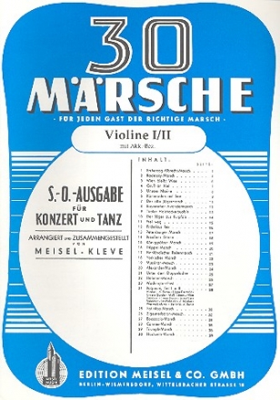 30 Mrsche fr Salonorchester Violine 1/2