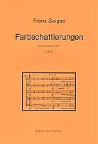 Farbschattierungen fr Flte, Oboe, Klarinette, Horn und Fagott Partitur und Stimmen
