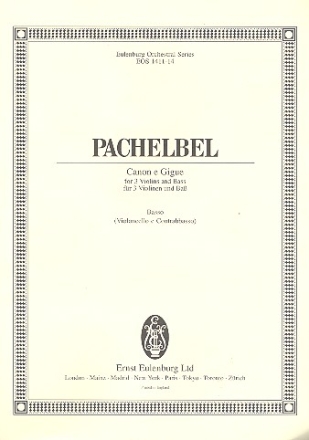 Kanon und Gigue fr 3 Violinen, Violoncello und Bc Violoncello