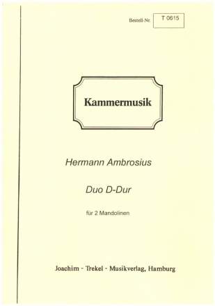 Duo D-Dur  fr 2 Mandolinen 2 Spielpartituren