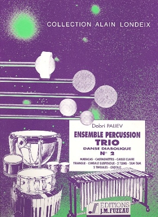 ENSEMBLE PERCUSSION TRIO NO.2 DANSE DIABOLIQUE FOR PERCUSSION (3 PLAYERS), SCORE+PARTS