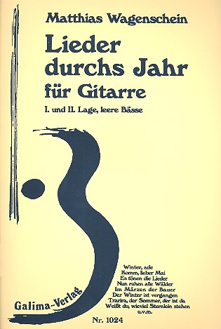 Lieder durchs Jahr fr Gitarre (1. und 2. Lage, leere Bsse)