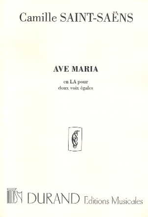 Ave Maria la majeur pour 2 voix gales et orgue