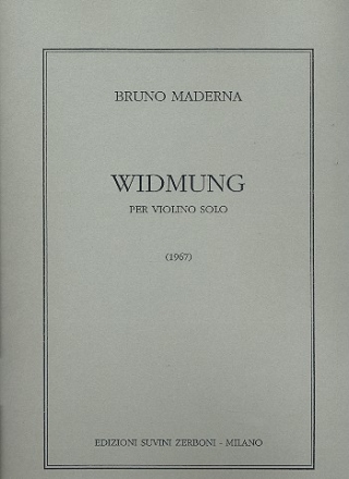 Widmung (1967) per violino solo