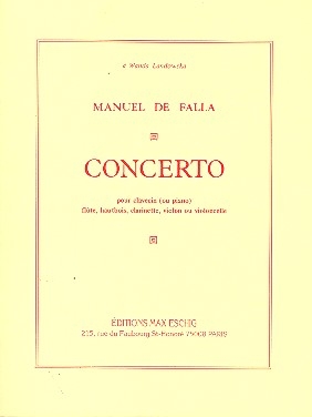 Concerto pour clavecin (piano), flte, hautbois, clarinette, violon ou violoncelle,  partition de poche