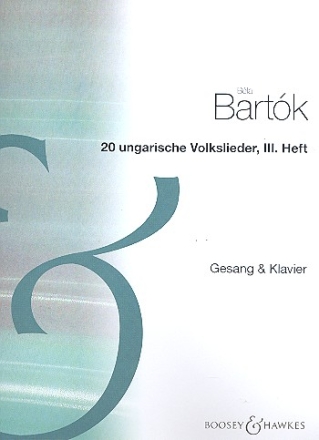 20 ungarische Volkslieder Band 3 (Nr.9-15) fr Gesang und Klavier (un/dt)