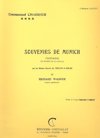 Souvenirs de Munich fantaisie sur les thmes favoris de Tristan et Isolde pour piano  2 mains