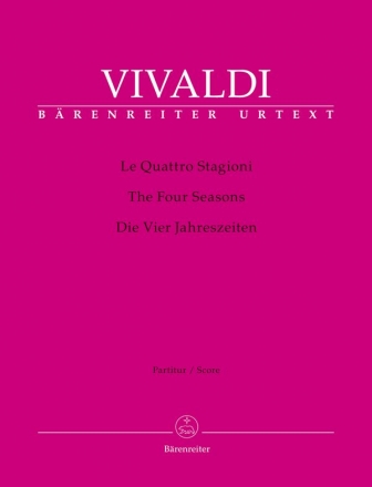Die vier Jahreszeiten fr Violine und Streicher Partitur