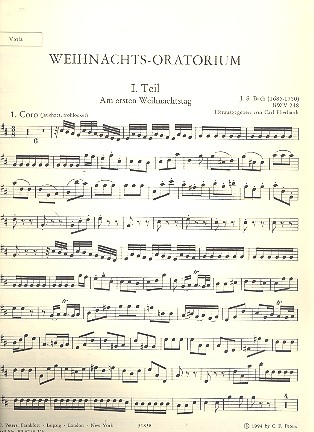 Weihnachtsoratorium BWV248 fr Soli, Chor und Orchester Viola