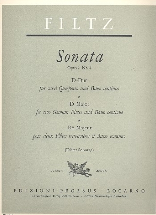 Sonate D-Dur op.2,4 fr 2 Flten und Bc
