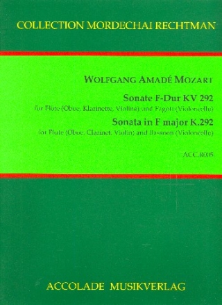 Duo-Sonate KV292  fr Flte (Oboe, Klarinette, Violine) und Fagott (Violoncello) 3 Stimmen