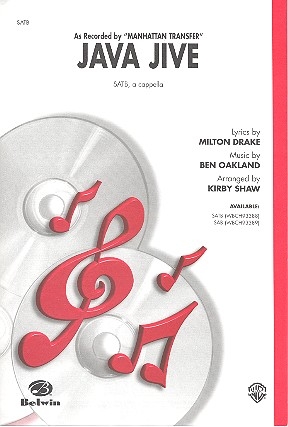 Java Jive for mixed chorus a cappella,  score