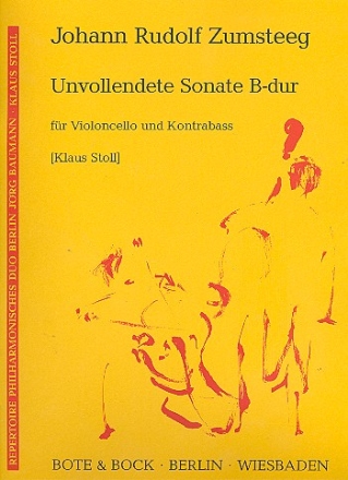 Unvollendete Sonate B-Dur fr Violoncello und Kontrabass 2 Spielpartituren