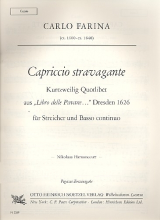 Capriccio stravagante fr Streicher und Bc Stimmen