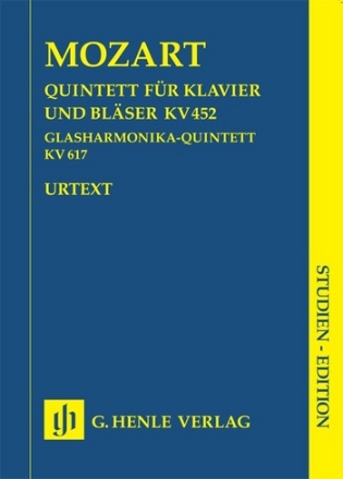 Quintett Es-Dur KV452 + KV617 fr Klavier, Oboe, Klarinette, Horn und Fagott Studienpartitur