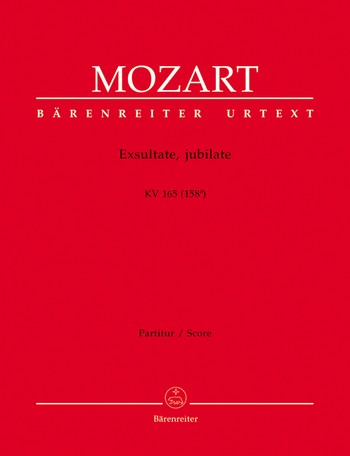 Exsultate jubilate KV165 fr Sopran und Orchester Partitur